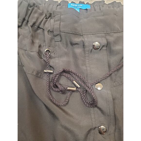 Women's Derek Lam For Design Nation M Black Drawstring Midi Utillity Skirt - Picture 7 of 7